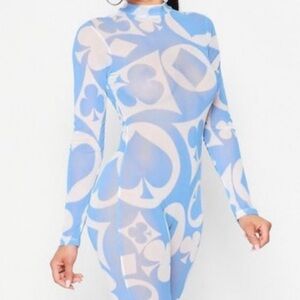 Blue Patterned Jumpsuit (New)